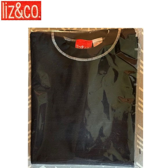 NEW LIZ & CO. Black & White Stitched Shirt - Size Small - Picture 6 of 6